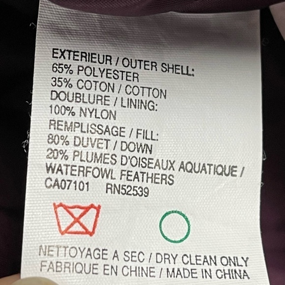 90'S VINTAGE BURGUNDY DOWN FILLED PUFFER DUSTER SLEEPING BAG COAT UTEX DESIGN - Picture 16 of 17